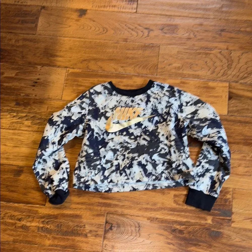 Nike Tie-Dye Sweatshirt - Black and Gold